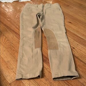 Tan Riding Pants with Knee Patches